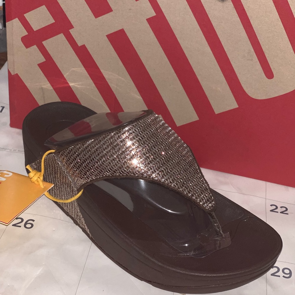 Fit flop lulu glitter bronze sandal